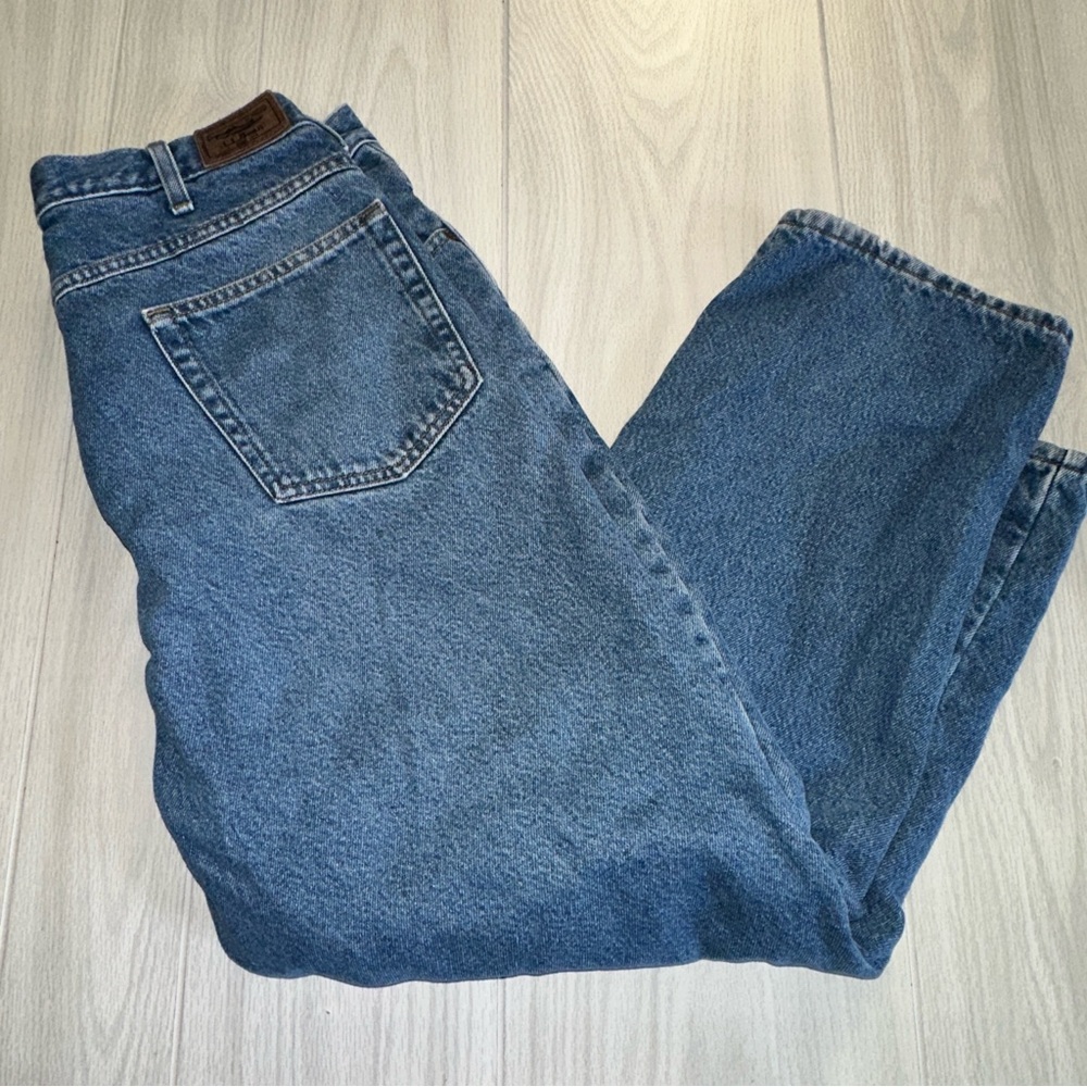 LL Bean Jeans‎ Mens Size 36 X 29 Relaxed Fit Plaid Flannel Lined Outdoors Warm